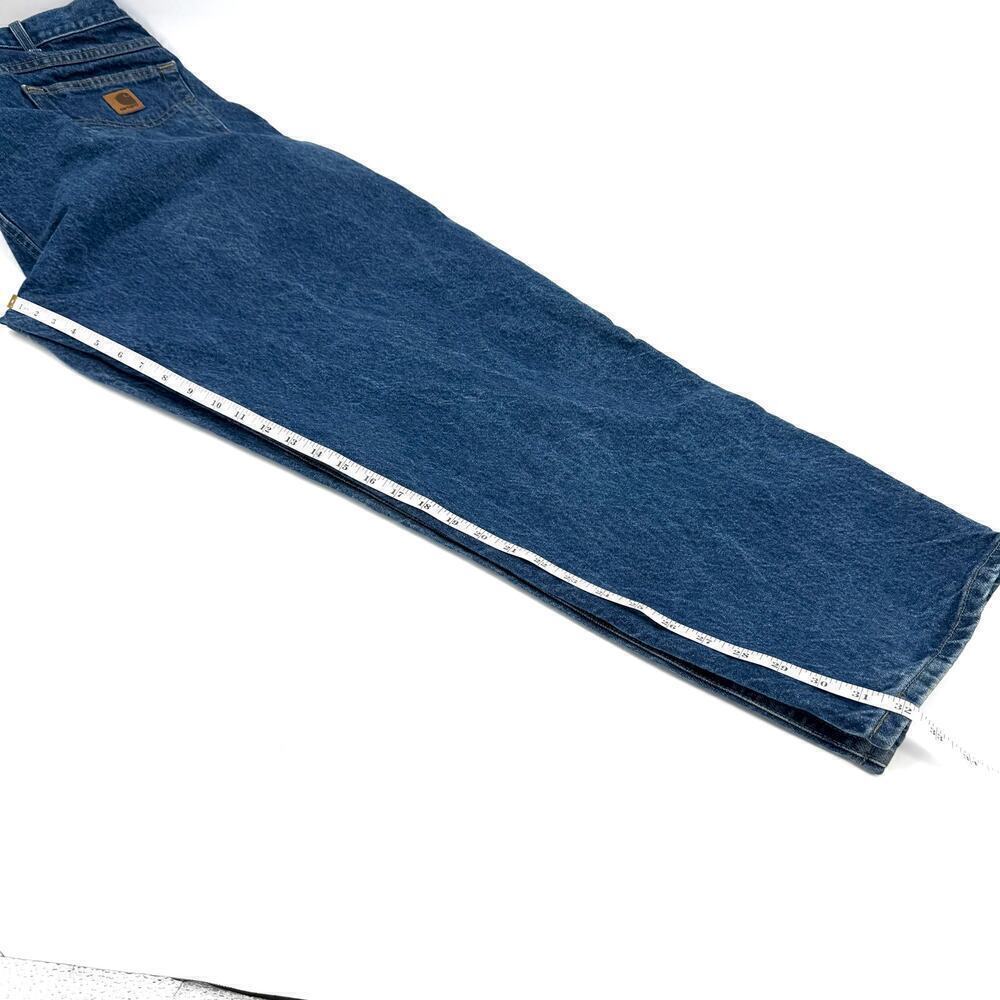 Vintage Carhartt Straight Fit Tapered Leg Jeans Men's Size 41x32 USA Union Made - Picture 10 of 10